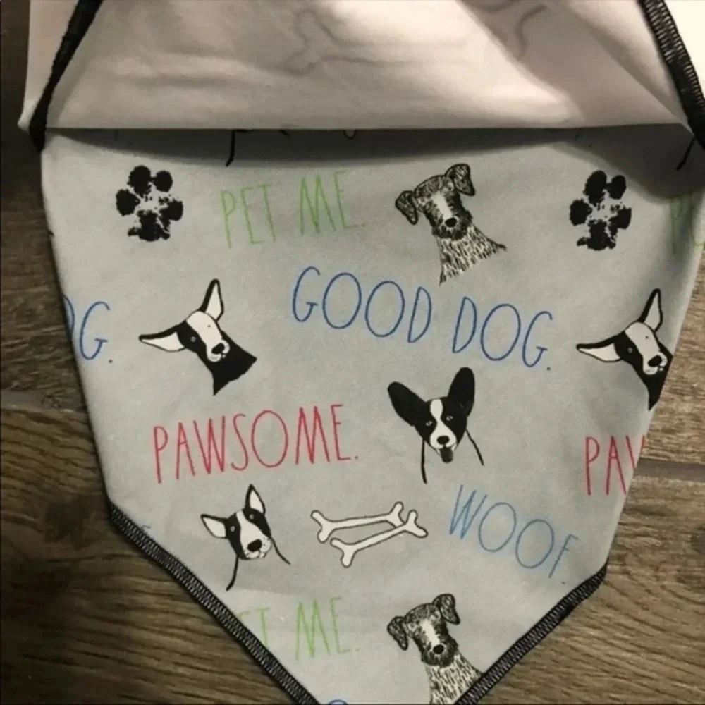 Rae dunn 2pk pet bandanas small/medium GOOD DOG